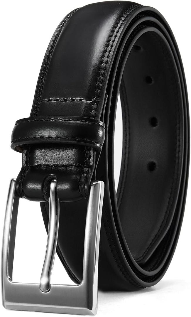 CHAOREN Mens Belts Leather 1 1/8" for Gift Men - Perfect Companion to Mens Dress Shoes (36 (Fits Waist 34"-35"), Basic Black)