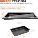QuliMetal Grease Tray with Catch Pan for Weber Genesis 300 Series Gas Grills with Side Control Knob (2007-2010), Genesis E310, Genesis E320 Drip Pans Replace Weber #67767/67758 Genesis Grease Tray