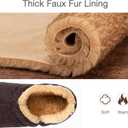 Zizor Men's Comfy Caterpillar Slippers Indoor Outdoor House Shoes, Warm Soft Knit Upper Fuzzy Fleece Lined Memory Foam Sole with Hard Bottom (Brown)