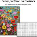 Bgraamiens 1000 Piece Jigsaw Puzzles for Adults  Maximalism Poppies and Butterflies  Bold Floral Arrangement with Vibrant Insects  Challenging Nature-Themed Gift