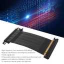 PUSOKEI PCIE 4.0 x16 Extender Riser Cable, High Dual Sided Reverse 180 Degree PCI E Ports GPU Graphic Card Extension Cable for RX 7900 7800 7700 7600 7500,etc (Black)