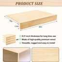 Durable Solid Wood Shelf Covers for Wire Shelving Easy Snap-On Design for Pantry, Closet & Kitchen Organization, (6-Pack, 24"x12")