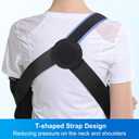 VELPEAU Arm Sling Shoulder Immobilizer for Women and Men, Fit Left or Right Arm - Rotator Cuff Support Brace -Medical Sling for Shoulder, Clavicle, Elbow Injury (Comfort Type, Medium: Bust 29.5-33.5)