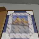 wyooxoo 6x8 Picture Frames Set of 4 Dark blue Solid Wood Photo Frames Colorful Frame with HD Plexiglass, Wall or Tabletop Display