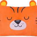 Saint Eve Kids Pillow Pals - Cute & Super Soft Animal Friends Decorative Fluffy Pillow Covers for Girls and Boys & Toddlers Beds, Playroom and Nap Time, Sensory Toys for Kids, Java the Tiger