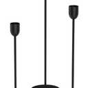 ChefBee Black Tall Candle Candlestick Holder, 3PCS Taper Pillar Candle Sticks Stand Holders Decor, Centerpiece Dining Table Wedding Festive Fireplace Mantle Vintage Room Decorations, Housewarming Gift