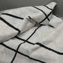 YIHOUSE Abstract 6'x9' Black and White Rug- Washable Area Rug for Living Room Bedroom, Large Modern Non-Slip Ultra-Thin Rug Home Decor,Abstract,6x9ft