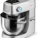 Hauswirt Stand Mixer 6QT XL Large, 4.5" LED Touch Screen Electric Household Stand Up Mixer, Full Metal Structure Standing Mixer 11-Speed, Dough Cake Bread Mixer Silver