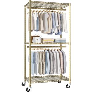 FUTASSI P1 Medium Heavy-Duty Portable Closet, 30" W x 14" D x 76" H, Gold
