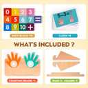 MOTREE Preschool Learning Toys for Toddlers 2-4, Educational Math Manipulatives Number Counting Blocks for Kids, Montessori Toys for 3-5 Year Old Boys Girls Birthday Gifts