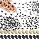 Hiawbon Mini Plastic Skull Heads Bats Snake, Realistic Spider, Fake Halloween Figurines for Fairy Garden