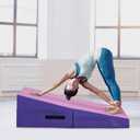 BestMassage Gymnastics Mat Incline Mat Tumbling Mat Folding Gymnastic Tumbling Mat Indoor/Outdoor Exercise Mat Home Gym Yoga Mat with Handle