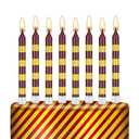 MTLEE 12 Pcs Wizard Birthday Candles Bulk Magical Wizard Inspired Toppers Candles Yellow and Brown Birthday Cake Topper for Kids Magical Wizard Birthday Decoration Supplies Party Favor