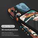 for Samsung Galaxy A55 5G Case Creative Design Flower Pattern A55 5G Case Slim Soft Silicone Protective Samsung A55 5G Phone Cover 6.6 inch-Astronaut Black
