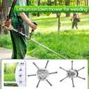 2PCS 6Inch Steel Wire Grass Trimmer Head, 2025 New String Trimmer Replacement Head, Fits Electric Weed Trimmer with 5.5mm(0.2inch) Bore Size, 6Inch Wired Trimmer Blade for Lawn Mower Tray