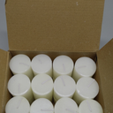 Mi Ka YIa 12 Hours White Votive Candles for Weddings Parties Spa Birthdays and Baby Shower, Set of 24 Unscented Bulk Candles for Restaurants and Home Decoration, 2 Inch, 24 Pack