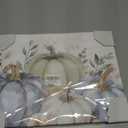 Fall Canvas Wall Art - Eucalyptus Leaf Thanksgiving Pumpkin Patch - Modern Wall Decor Gallery Canvas Wraps Giclee Print Stretched and Framed Ready to Hang - 12" x 16" (Sky Blue White)