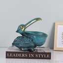 Pelican Key Holder Statues,Fun Animal Hippo Candy Dish,Candy Dish for Office Desk Unique,Modern Key Holder for Pelican Figurine,Suitability Desk candy bowl and Entry Table Decor Items((Green