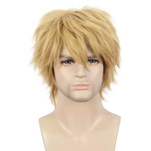 karlery Adult Short Blonde Wig with Bangs Halloween Cosplay Costume Party Wig
