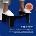 Squatty Potty Simple Curve Bathroom Toilet Stool 7 Inch - Black