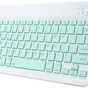 Ultra-Slim Rechargeable Bluetooth Keyboard Portable Wireless Keyboard for iPad A16 11th 10th Generation, iPad Pro iPad Air iPad Mini iPhone, Android Samsung Galaxy Tablet Smartphone Cell Phone (Green)