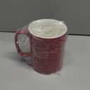 Smilatte 11 oz Porcelain Coffee Mug, Classic Ceramic Cup with Hanlde for Latte Cappuccino Tea, Red