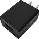 5V1A Power Adapter Plug for Wall Outlet (UL Certified, Black, 1pcs), 5W USB Charger Block for Cell Phones, Tablets, Earphones, Power Banks, Smart Wearables, Toys and More Electronic Gadgets