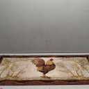 Brumlow Mills Tall Farmhouse Rooster Area Rug Rustic Decor Mat for Kitchen, Dining, Bedroom, Bathroom, Entryway or Living Room, 20" x 44", Brick
