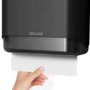 Paper Towel Dispenser,Large Capacity Wall Mount Tissue Dispensers with Smart Lock, Used for Kitchen and Bathroom 200+ Sheets Toilet Paper Holders Black