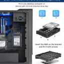 4 Pack SSD HDD Holder Mounting Bracket Hard Drive Adapter 2.5'' to 3.5'' SSD Bracket Converter Internal Hard Disk Drive Caddy Case Tray for 2.5 HDD with SATA III Interface Hot Swap Plug
