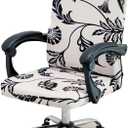 Stretch Office Chair Cover Slipcover, Soft Fit Universal Desk Rotating Chair, High Back Computer Chair, Removable Washable Anti-Dust Spandex Chair Protector Cover with Zipper (No Chair)(01, M)