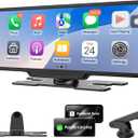 Wireless Carplay Screen for Car, 10.26" Apple Car Play & Android Auto Screen, Car Tablet, Audio Receivers Touchscreen with GPS Navigation/Mirror Link/Siri/FM (No Front & Rear Cameras)