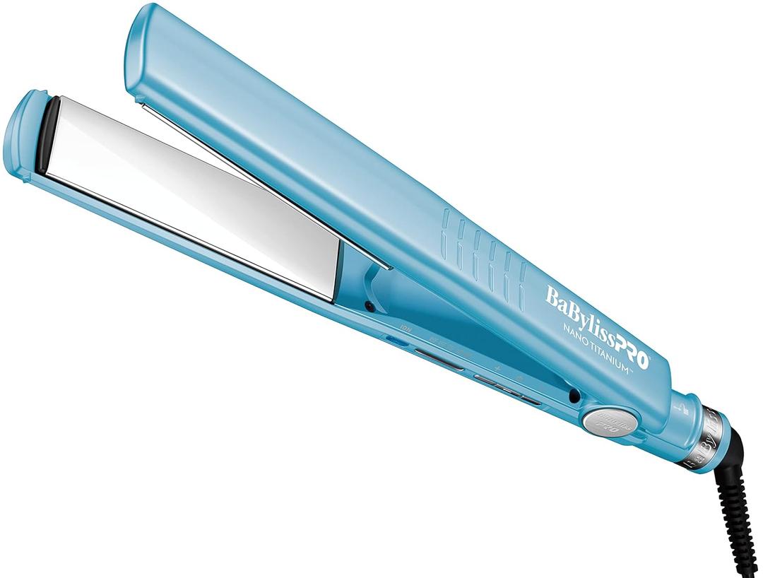 BabylissPRO Nano Titanium Specialty Ionic Hair Straightener, Professional Flat Iron For All Hair Types