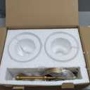 2-Lights Milk White Glass Wall Sconce Lighting Brass Finished, Double Arm Bathroom Vanity Light Fixture for Bedroom Living Room Dining Room Hallway
