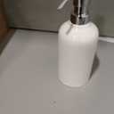 Ceramic White Soap Dispenser with Rust-Proof Plastic Pump Bathroom, 16.9oz Hand Soap Dispenser for Kitchen, Hotel