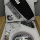 Crystal Ceiling Fan Fandelier with Lights-Ceiling Fans with Lights,50" Low Profile and Remote Control, Flush Mount, Reversible, Dimmable, Noiseless, Black Ceiling Fan for Bedroom