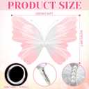 SmoothNovelty 47 Inch Giant Butterfly Party Decoration Large Mariposas Grandes para Decor Big 3D Silk Butterfly Backdrop for Birthday Party Wedding Photo Booth(Pink, Gradient Style)