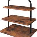 3 Tier Cupcake Stand for 50 Cupcakes, Wood Cupcake Tower Dessert Display Stand, Rustic Tiered Tray Stand, Reusable Cupcake Stand for Wedding, Birthday, Graduation (Brown)