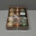 Christmas Tree Ball Ornaments 12 Pcs 3.15" Sage Green White Sand Brown Boho Neutral Shatterproof Plastic Glitter Hanging Balls for Fall Christmas Tree Xmas Holiday Party Home Decor