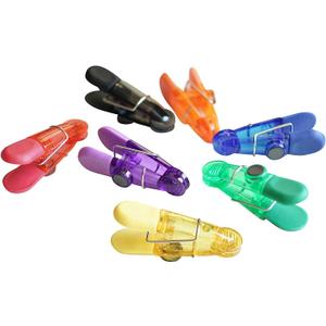 Brite Concepts Set of 7 Colorful Magnetic Multi-Clips to Hang Documents or Close Bags #16499, 1 Pack of 7 Clips
