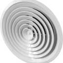 Repa Market 14 Inch (Neck) Round Aluminum Ceiling Diffuser/White Powder Coated HVAC Vent Cover/Multi-Directional Air Distribution/Supply & Exhaust Airflow for Industrial & Home Ventilation