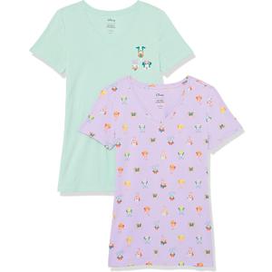 Amazon Essentials Women's Classic-Fit Short-Sleeve V-Neck T-Shirt - Discontinued Colors, Multipacks (Medium)