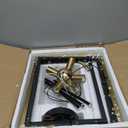 Modern Black and Gold Chandelier, 8 Light Lantern Pendant Light Geometric Sputnik Square Hanging Light Fixtures for Kitchen Islands, Dining Room, Farmhouse, Entryway, Foyers