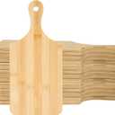 25 PCS Bulk Cutting Boards Mini Charcuterie Boards Bulk Wood Chopping Board Laser Engraving Serving Board with Handle Charcuterie Boards for Pizza, Bread, Cheese, Charcuterie, Fruit 11" x 5" Bamboo