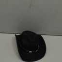 Men-Women Rodeo Felt-Cowboy-Hat with Western-Belt-Decor Vintage Outback-Cowgirl-Hat Country-Gus Fedora-Cap Size:M/L