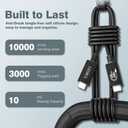 3 x LEIRUI Thunderbolt 5 Cable, 2.62 FT USB C to USB C Cable, 240W Charging, 80Gbps Data Transfer, Up to 120Gbps Bandwidth, 8K/4K Displays, for Thunderbolt 3/4,iPhone 16, MacBook, SSD,Dock,eGPU