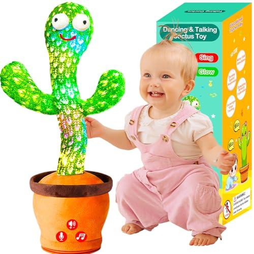 Baby Toys Interactive, Dancing Talking Cactus Toy Volume Adjustable, Mimicking Singing Repeating, Easter Gifts / Easter Basket Stuffers for Baby Toddler, Toddler Infant Baby Toys Gifts for Boys Girls