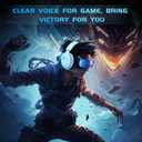 Gtheos 2.4GHz Wireless Gaming Headset for PS5, PS4 Fortnite & Call of Duty/FPS Gamers, PC, Nintendo Switch, Bluetooth 5.3 Gaming Headphones with Noise Canceling Mic, Stereo Sound, 40+Hr Battery -White