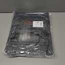 2 x Mens Hat and Gloves Set, Warm Beanie Knit Long Scarf Fleece Lined Winter Hats Touchscreen Gloves for Men (Style A-grey Black)