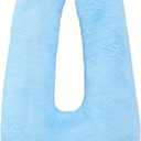 Travel Pillow Car Hold Pillow Removable U-Shaped Pillow Sleeping Reading Pillows for Long Distance Travel Essentials Support Head and Neck on Road Trips Blue